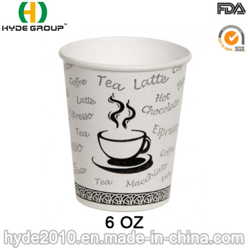 Tasse de papier café imprimée 6oz (6oz)